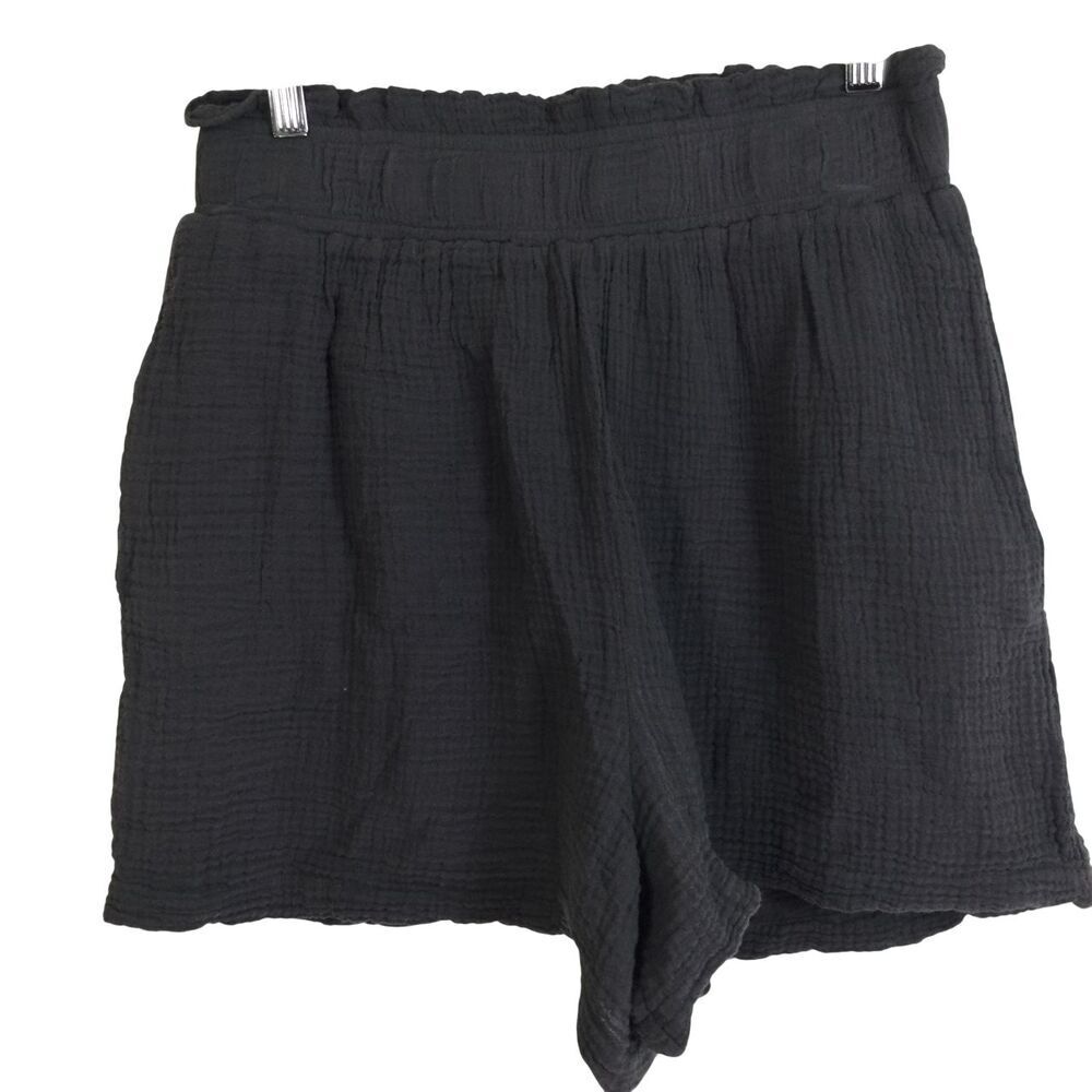 Monrow Womens Elastic Waist Lined Pockets Stretch Flowy Shorts Gray Medium NWT